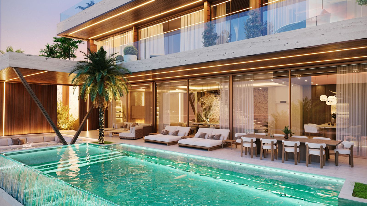 Luxury villa indoor-outdoor architecture — design authorship Costa del Sol